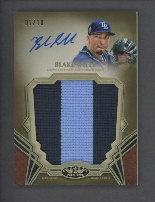 2019 Tier One Prodigious Patch Auto Relic Blake Snell Autograph Jersey Logo /10