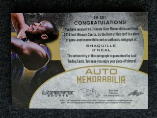 2019 Ultimate Shaquille O ' Neal Autograph Game - Patch Jersey Auto Legend /7 2