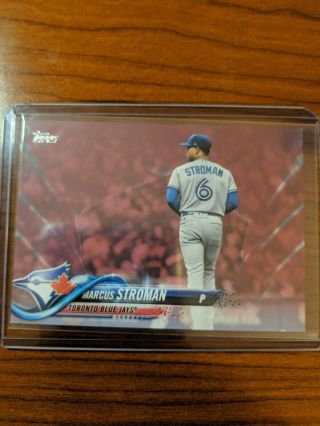 2018 Topps Chrome Sapphire Edition Red Refractor 392 Marcus Stroman /50