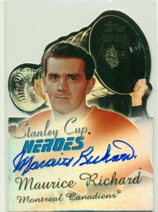 1999 - 00 Topps Stanley Cup Heroes Autographs Maurice Richard Auto