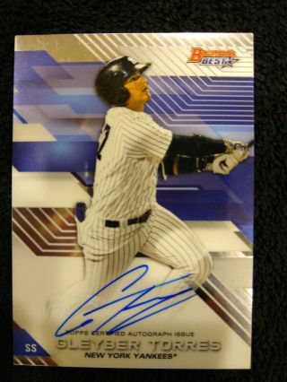 Gleyber Torres 2017 Bowmans Best On Card Auto Ny Yankees
