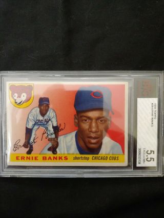 1955 Topps 28 Ernie Banks Chicago Cubs Hof 5.  5 Ex - Mt