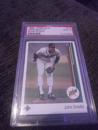 1989 Upper Deck John Smoltz Atlanta Braves 17 Baseball Card 9