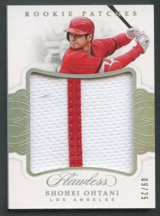 2018 Flawless Shohei Ohtani Angels Rc Rookie Patch 9/25