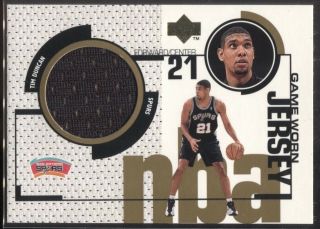 Tim Duncan 1998 - 99 Upper Deck Basketball Gj31 Game Jersey Relic Spurs