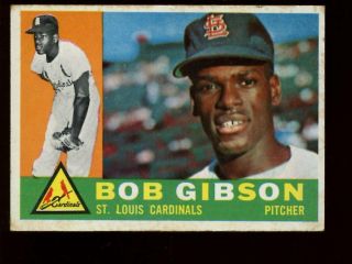 1960 Topps Baseball Card 73 Bob Gibson 2nd Card Ex