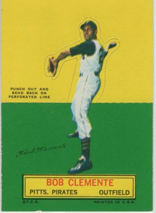 1964 Topps Stand Up Roberto Bob Clemente Ex - Nm Pittsburgh Pirates Ex - Nrmt