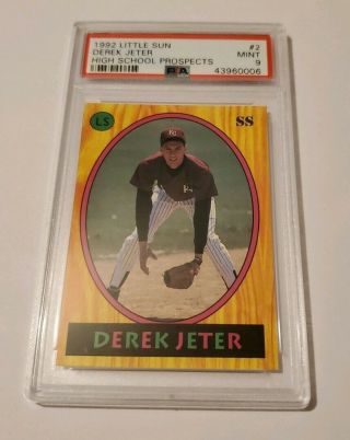 1992 Derek Jeter Psa 9 Little Sun High School Prospects Rookie Rc 2