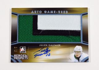 2015 - 16 Itg In The Game Heroes And Prospects Julien Gauthier Auto Jersey /5