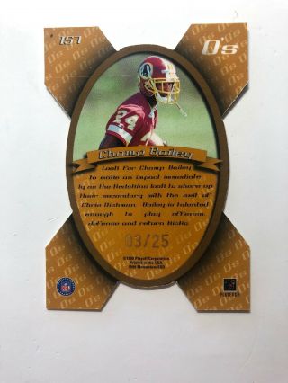 1999 Playoff Momentum SSD Gold O’s Champ Bailey 03/25 2
