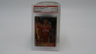 Allen Iverson 1996 97 Topps Chrome Basketball 171 76ers Rc Rookie Psa 10