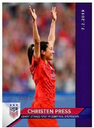 2019 Panini Christen Press 8 Uswnt Soccer Womens Goal V.  England Fifa World Cup