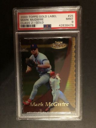 2000 Topps Gold Label,  Class 2 - Gold,  Short Print,  084/100 Mark Mcgwire