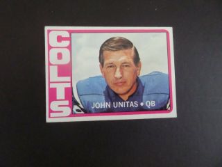 1972 Topps Johnny Unitas Colts Football Card 165 Ex/mt Bv $25.  00 1484