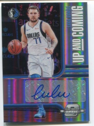 2018 - 19 Luka Doncic Panini Contenders Optic Auto Up And Coming Autograph Rc /99
