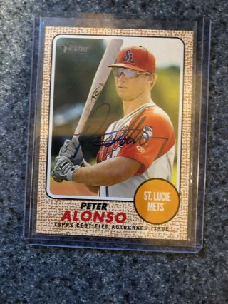 2017 Topps Heritage Peter Alonso Rc Auto In,  Pack Fresh