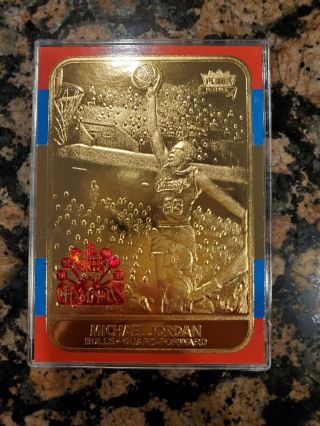 1997 Fleer 23kt Gold Michael Jordan Basketball Card - Flawless