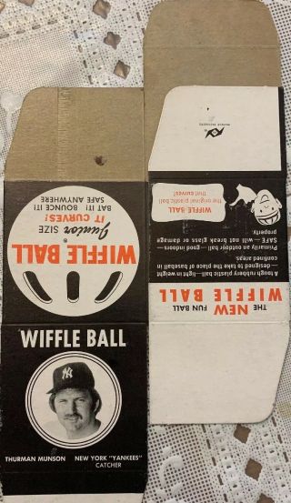 1978 Wiffle Ball Complete Junior Size Box Thurman Munson Yankees