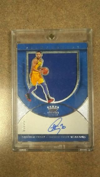 2018 - 19 Panini - Crown Royale Silhouettes Jersey Steph Curry Auto.  03/25.  Perfect