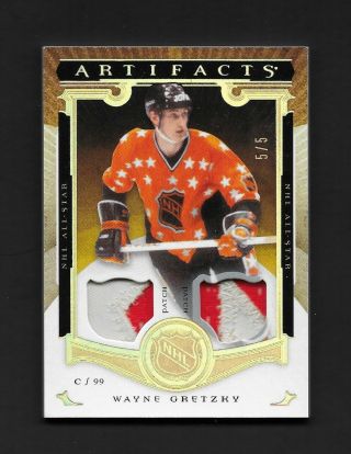 15/16 Ud Artifacts Nhl All - Star Wayne Gretzky Gold Spectrum Dual Patch Sp /5