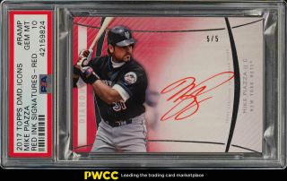 2017 Topps Diamond Icons Red Ink Mike Piazza Auto /5 Psa 10 Gem (pwcc)