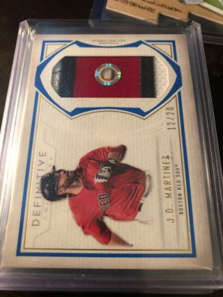 2019 Topps Definitive J.  D.  Martinez Jumbo Relic Game Patch 12/20 Red Sox