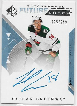18 - 19 Sp Authentic Jordan Greenway Future Watch Rc Auto /999 155 - 2018 Ud Spa