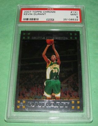 Psa 9 Kevin Durant 2007 Topps Chrome Rookie 131 Beauty
