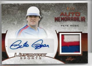 2019 Ultimate Sports Pete Rose Autograph Auto Red White Blue Game Patch /25