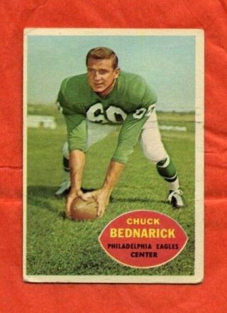 1960 Topps Football 87 Chuck Bednarick - - Philadelphia Eagles