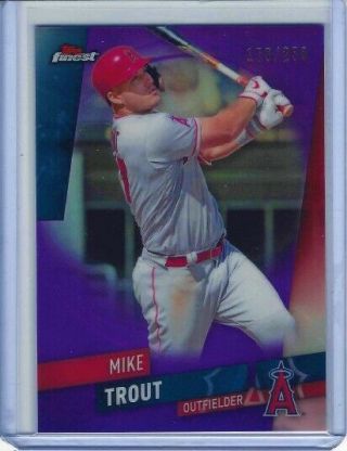 2019 Topps Finest Mike Trout Purple Refractor Sp 170/250 25