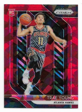 2018 - 19 Panini Prizm Trae Young 78 - Ruby Red -