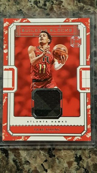 Trae Young 2018 - 19 Cornerstones Rookie Relic Player Worn