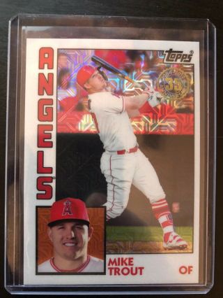 2019 Topps Series 1 1984 Silver Pack Chrome Base T84 - 2 Mike Trout
