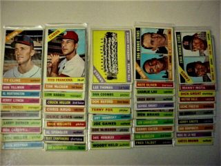 Sell Out (50) Different 1966 Topps Baseball Cards - Vg/vg,