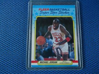 1988 Fleer Sticker Michael Jordan Chicago Bulls 7