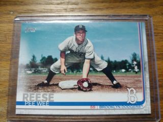 Pee Wee Reese 2019 Topps Series 2 Short Print Ssp 507 Dodgers Variation