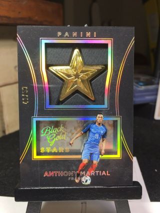 2016 - 17 Black Gold Soccer Anthony Martial Black Gold Stars 41/50 France