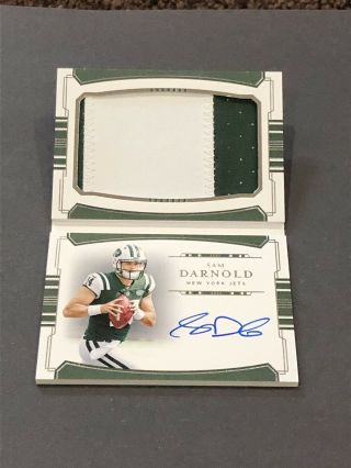 2018 National Treasures Sam Darnold Booklet Patch Auto Rpa /49 