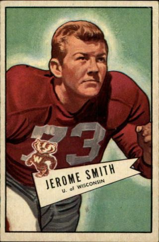 1952 Bowman Large Football Card 65 Jerome Smith Rc - Vg - Ex