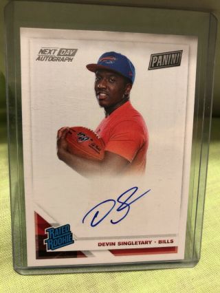 2019 Panini National Vip Next Day Auto Rps - Ds Devin Singletary Rc