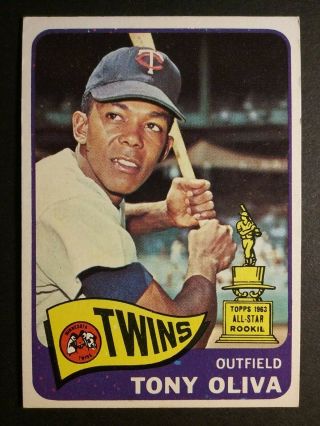 1965 Topps Baseball 340 Tony Oliva All - Star Rookie Ex - Mt
