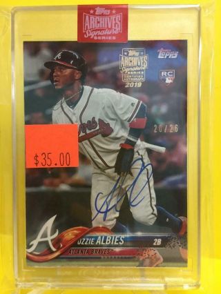 Ozzie Albies 2019 Topps Archives Signature Series,  Auto 20/26,  276 Braves
