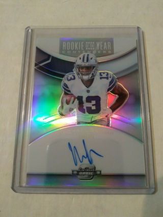 2018 Panini Contenders Optic Michael Gallup Rookie Of The Year Auto Cowboys