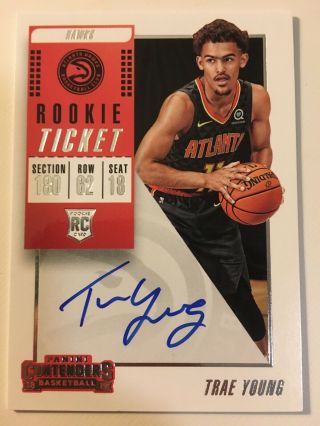 2018 - 19 Contenders Trae Young Rookie Ticket Auto Rc