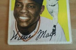 1954 Topps Willie Mays 90 Baseball Card Giants Great 2