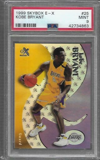25 Psa 9 Kobe Bryant 1999 Skybox E - X Lakers