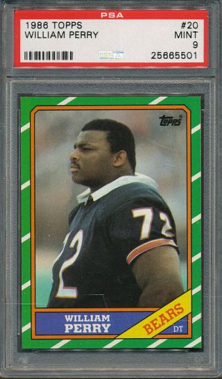1986 Topps 20 William Perry Psa 9 5501