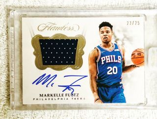 Markelle Fultz 2017 - 18 Flawless Encased Rc Rpa Rookie Patch Auto 23/25 Magic