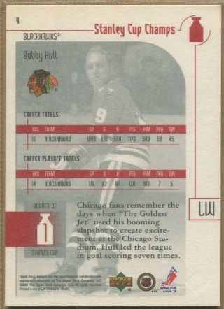 2001 - 02,  Upper Deck,  Stanley Cup Champs,  Hockey,  UPick from list 4